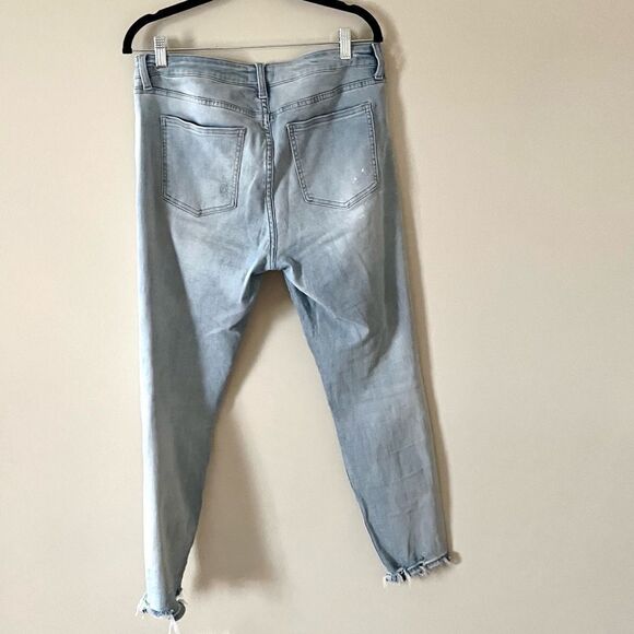 Pistola Arielle Skinny Paint Splatter Distressed Frayed Hem Jean size 12 - Picture 8 of 8